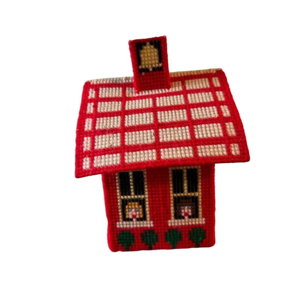 Homemade Little Red‎ Schoolhouse Kleenex Tissue Cover Great 4 Teachers & School